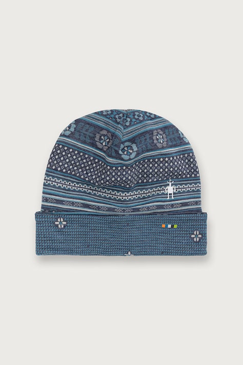 Smartwool Czapka dwustronna z wełny merino niebieska SW0SW956R341
