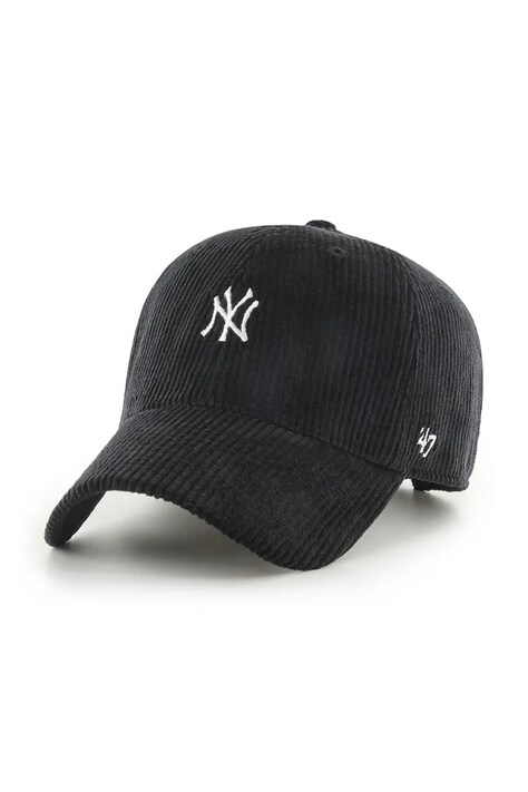 47 brand Кепка вельветова MLB New York Yankees чорна B-THCBR17EWS-BK