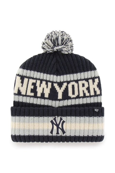 47 brand Σκούφος με πομ πομ MLB New York Yankees μαύρο B-BERNG17ACE-NY