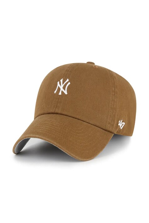 47 brand Czapka z daszkiem bawełniana MLB New York Yankees brązowa B-BSRNR17GWS-L5