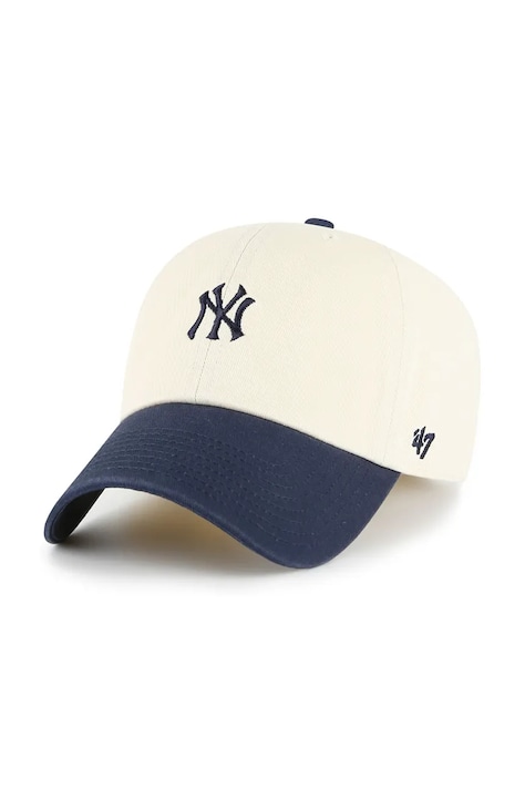 47 brand Шапка с козирка от памук MLB New York Yankees бежова B-BSRBT17GWS-NTA