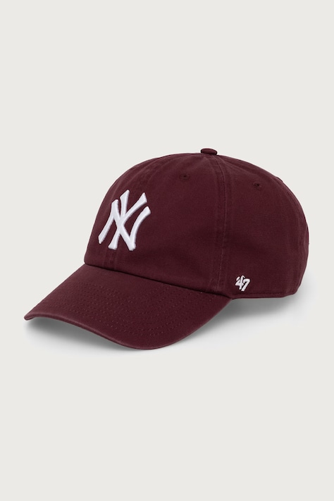 47 brand Șapcă de bumbac MLB New York Yankees burgundia B-NLRGW17GWS-KM