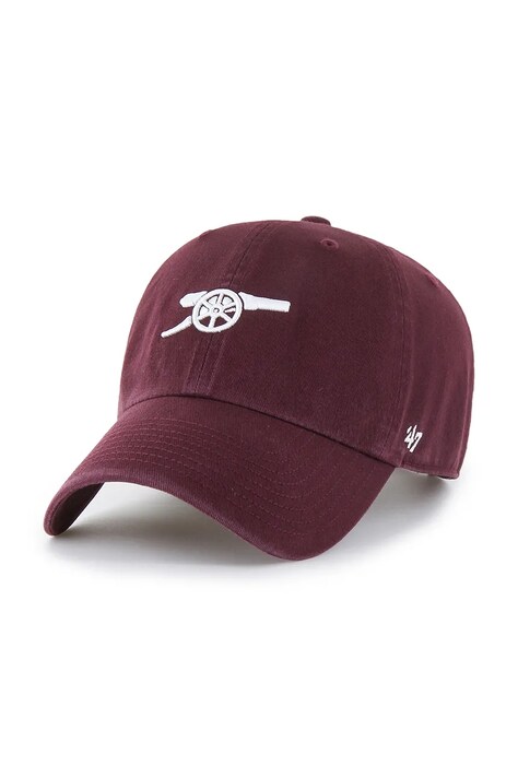 47 brand Czapka z daszkiem bawełniana Arsenal FC bordowa EPL-RGW30GWS-KMA