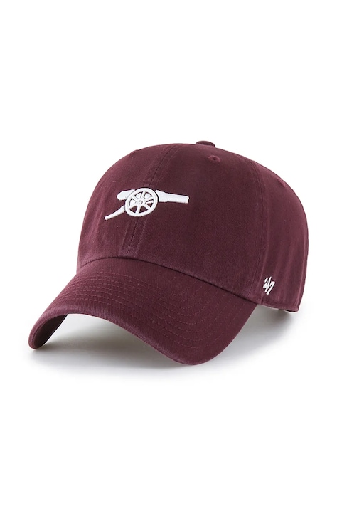 47 brand Czapka z daszkiem bawełniana Arsenal FC bordowa EPL-RGW30GWS-KMA