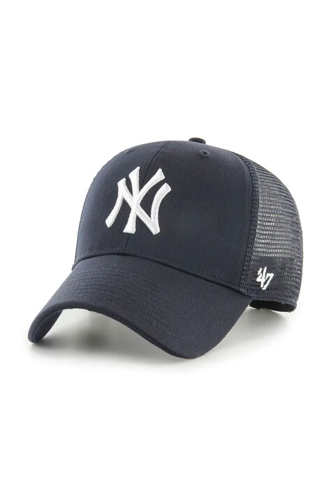 47 brand Czapka z daszkiem z bawełną MLB New York Yankees granatowa B-BRANS17CTP-NYG