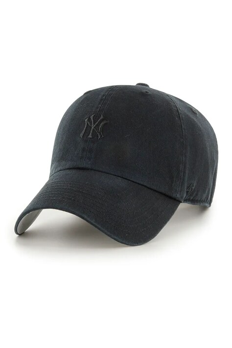 47 brand Czapka z daszkiem bawełniana MLB New York Yankees czarna B-RGW17GWSBKM