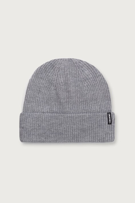 Viking Czapka beanie z dodatkiem wełny Tigna szara 215/26/1982