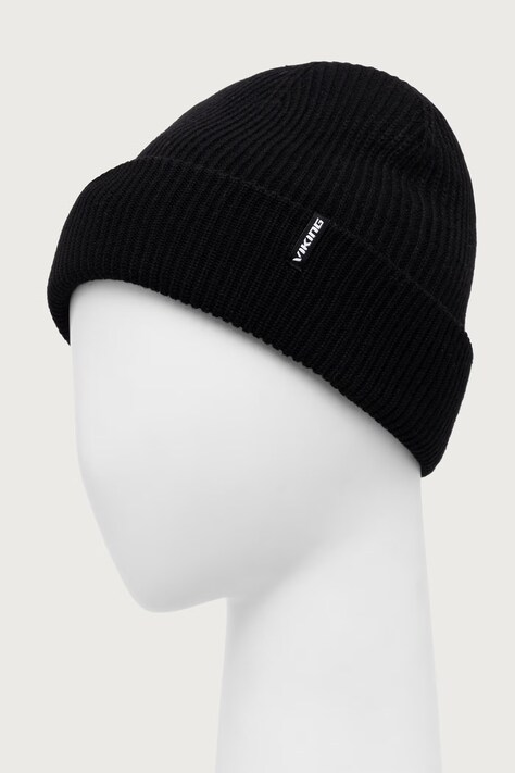 Viking Czapka beanie z dodatkiem wełny Tigna czarna 215/26/1982
