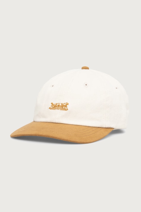 Levi's czapka z daszkiem męska z bawełną ROCKRIDGE DAD beżowa 007YM-0007