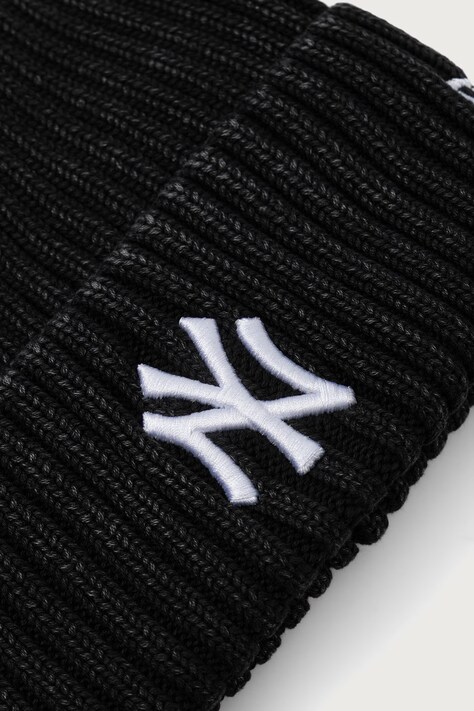 New Era шапка beanie жіноча бавовняна MLB WASHED — AW26-CAUZGB, чорний — фото 3
