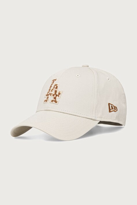 New Era czapka bejsbolówka bawełniana FAUX PONY INFILL 9FORTY® beżowa 60844106
