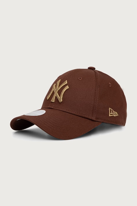New Era czapka z daszkiem bawełniana METALLIC LOGO 9FORTY® brązowa 60915780