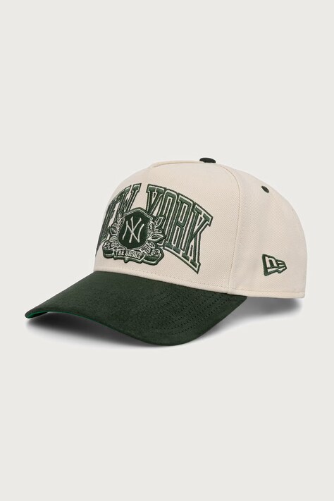 New Era czapka z daszkiem WORDMARK SUEDE E-FRAME beżowa 60915996