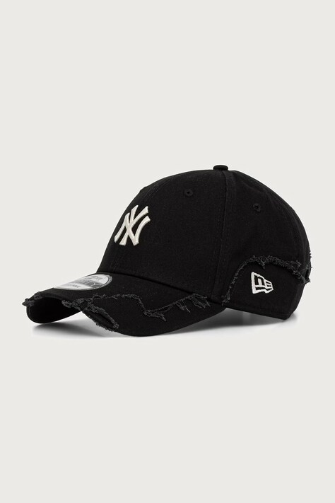 New Era czapka z daszkiem bawełniana STITCHED 9FORTY® czarna 60915981