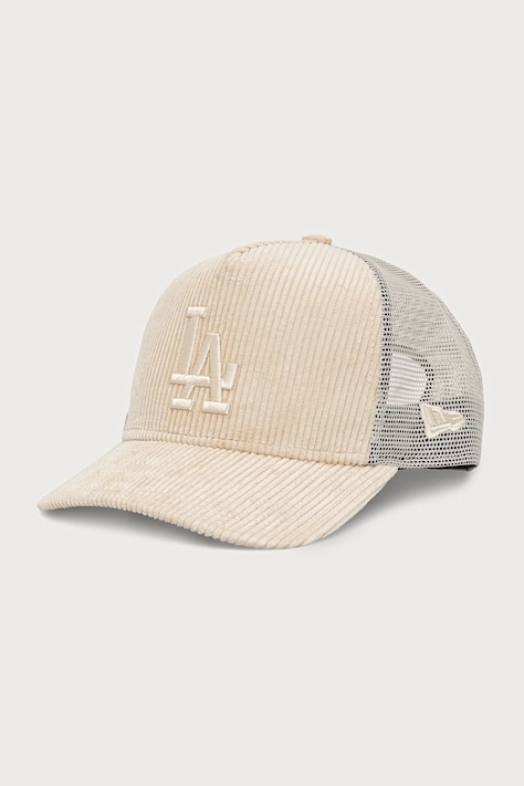 New Era czapka z daszkiem trucker sztruksowa TONAL CORD TRUCKER beżowa 60915925