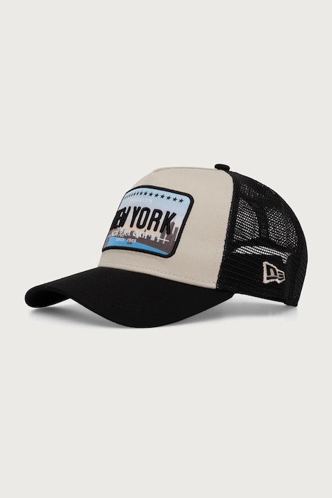 New Era czapka z daszkiem trucker LICENCE PLATE TRUCKER beżowa 60915918