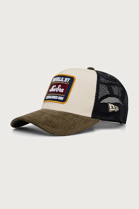 New Era czapka z daszkiem PATCH CORD EF TRUCKER beżowa 60915862
