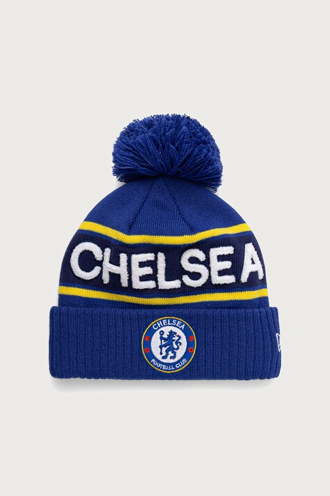 New Era czapka z pomponem SPORT CUFF CHELSEA FC LION CREST niebieska 60897617