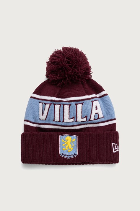 New Era czapka z pomponem SPORT CUFF KNIT ASTON VILLA FC bordowa 60897654