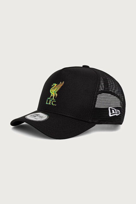New Era Czapka z daszkiem trucker z bawełną IRIDESCENT TRUCKER LIVERPOOL FC czarna 60897731