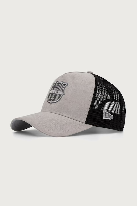 New Era czapka z daszkiem FAUX SUEDE TRUCKER szara 60940773