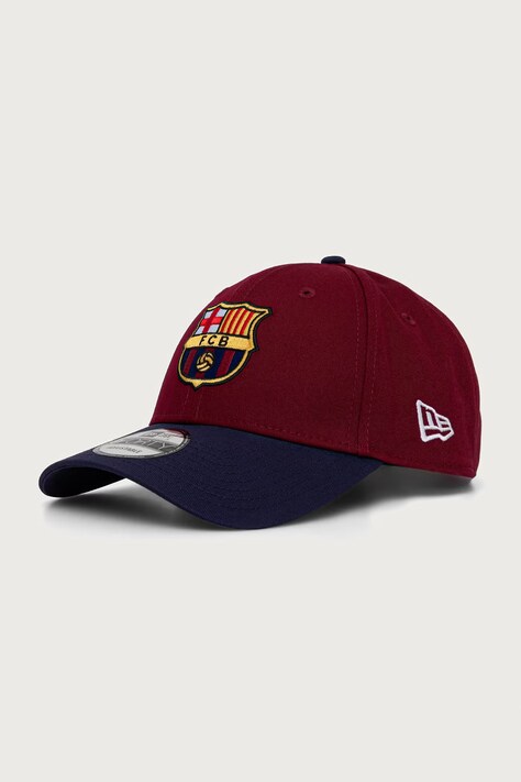 New Era czapka bejsbolówka bawełniana 9FORTY® BARCELONA FC bordowa 60940765