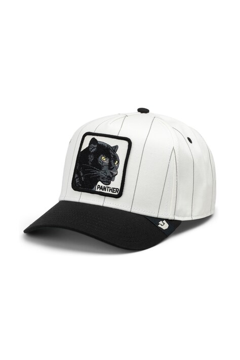 Goorin Bros Czapka z daszkiem bawełniana Pinstripe Panther biała 101.4001