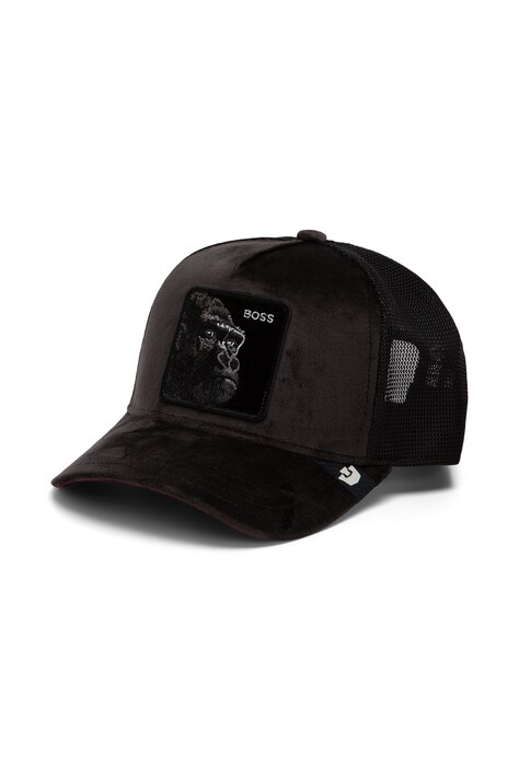 Goorin Bros Czapka z daszkiem trucker welurowa Velour Boss czarna 101.3674