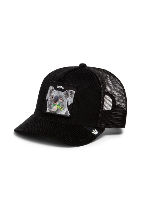 Goorin Bros Czapka z daszkiem trucker sztruksowa Corduroy Dope czarna 101.3187