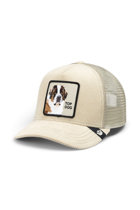 Goorin Bros Czapka z daszkiem trucker sztruksowa Corduroy Top Dog beżowa 101.3184