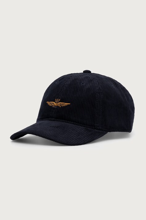 Aeronautica Militare Czapka z daszkiem sztruksowa granatowa HA1262UCT04388