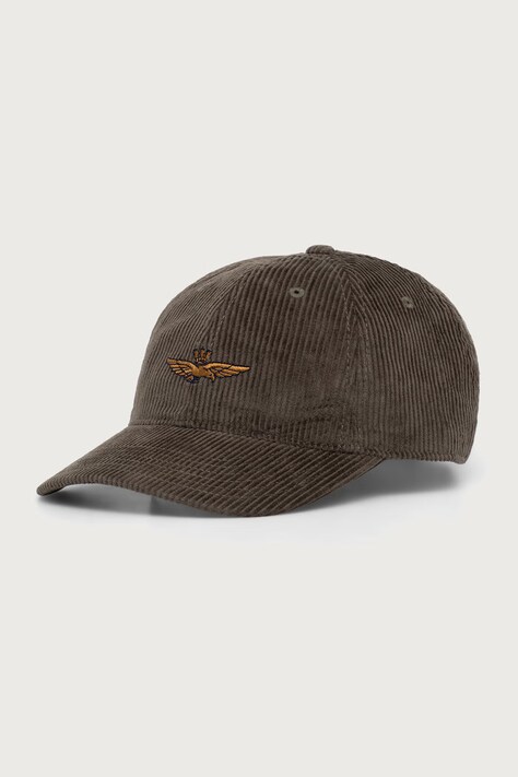 Aeronautica Militare Czapka z daszkiem sztruksowa zielona HA1262UCT04388
