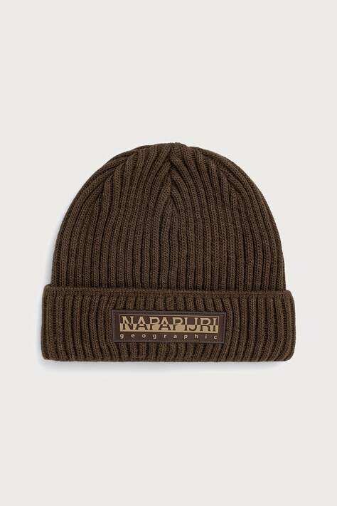 Napapijri Czapka beanie F-Vispa brązowa NP0A4HXMWT31