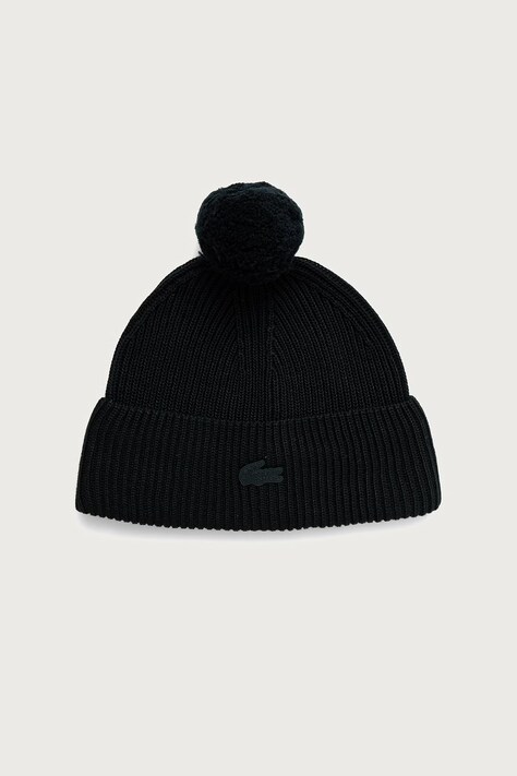 Lacoste Czapka z pomponem z wełną zielona RB7028