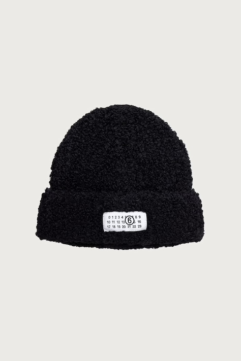 MM6 Maison Margiela czapka z dodatkiem wełny czarna S62TB0009-M13342
