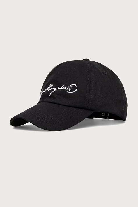 MM6 Maison Margiela Czapka z daszkiem bawełniana czarna S52TC0068-M13320