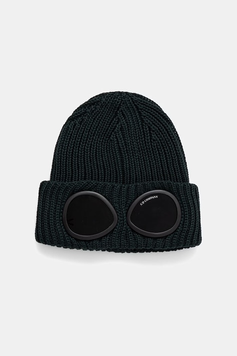 C.P. Company czapka beanie wełniana zielona 21CMAC742A005509A