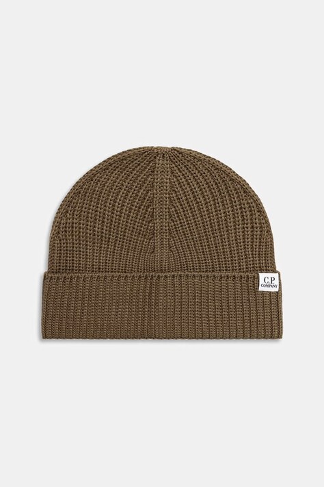 C.P. Company căciulă din lână merino portocalie 21CMAC137A005509A
