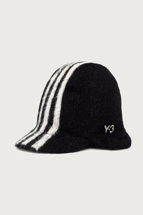 Y-3 3S BONNET czapka uszatka czarna KV2908