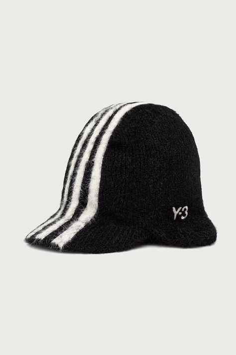 Y-3 3S BONNET czapka uszatka czarna KV2908
