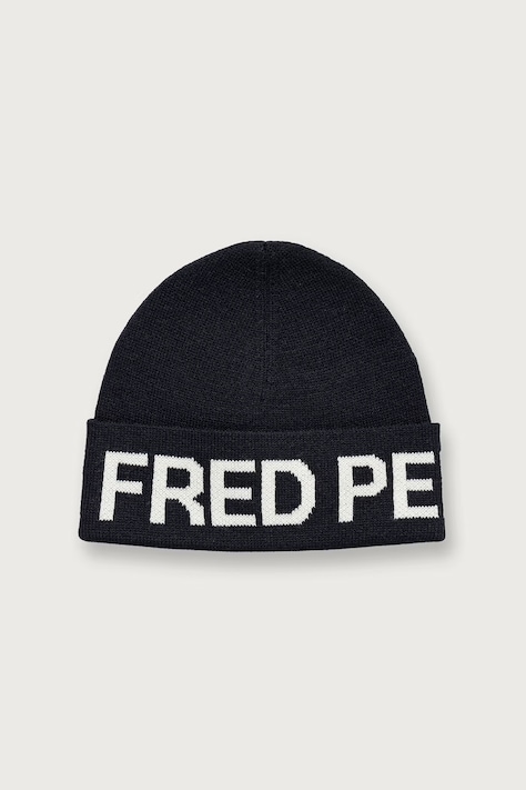Fred Perry Czapka beanie z wełną granatowa C3302