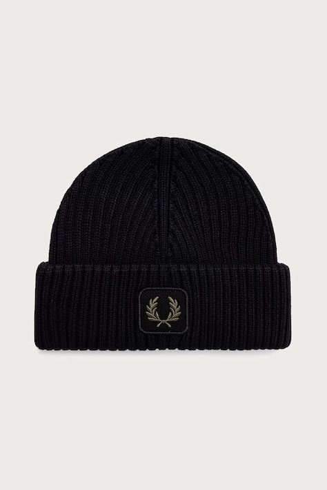 Fred Perry czapka bawełniana czarna C1138