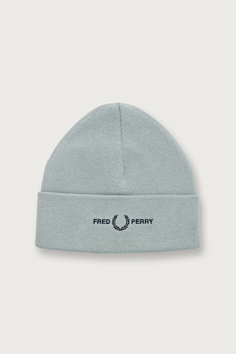 Fred Perry Czapka beanie z bawełną zielona C3300
