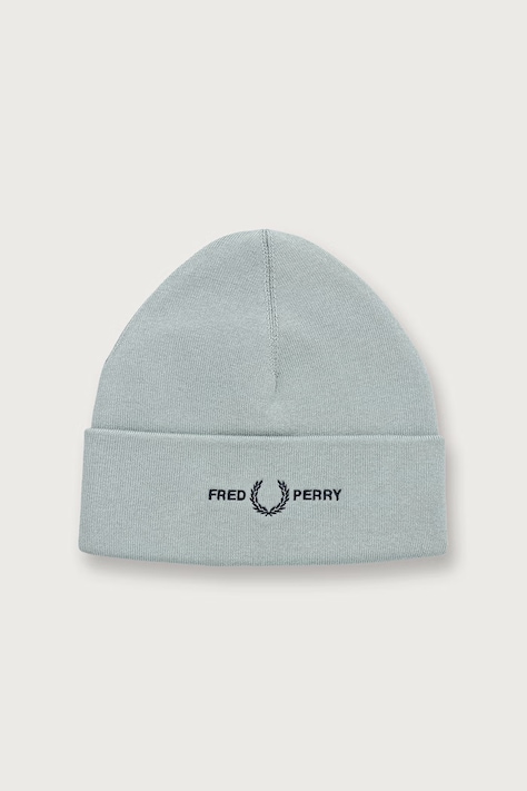 Fred Perry Czapka beanie z bawełną zielona C3300