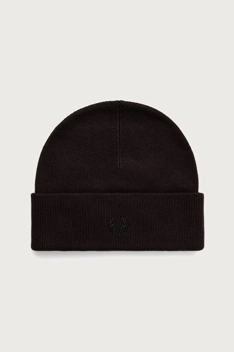 Fred Perry czapka beanie z wełną brązowa C3316