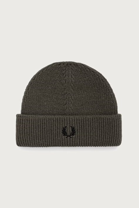 Fred Perry Czapka wełniana zielona C3306