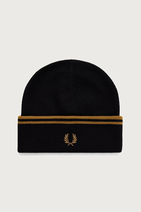 Fred Perry czapka beanie z wełną czarna C3317