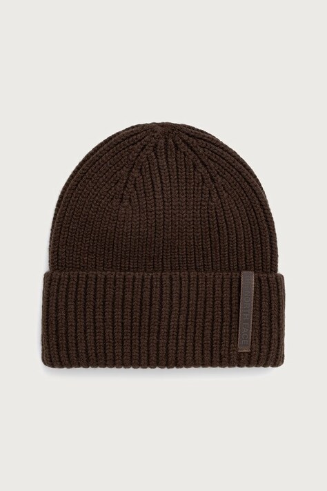 The North Face Beanie kapa z merino volno rjava NF0A8HMRNMF1