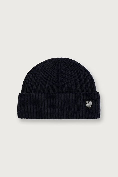 EA7 Emporio Armani Czapka beanie z wełną granatowa AF18020.7X000841