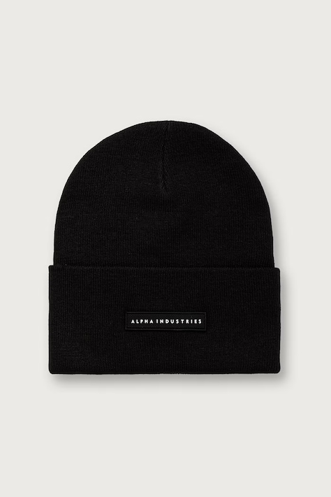 Alpha Industries cappello beanie Rubber Logo nero 258902